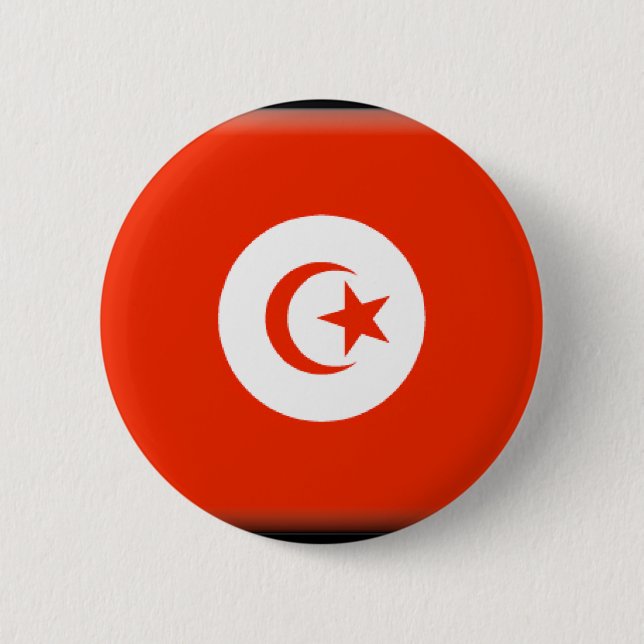 Tunesien-Flagge Button (Vorderseite)