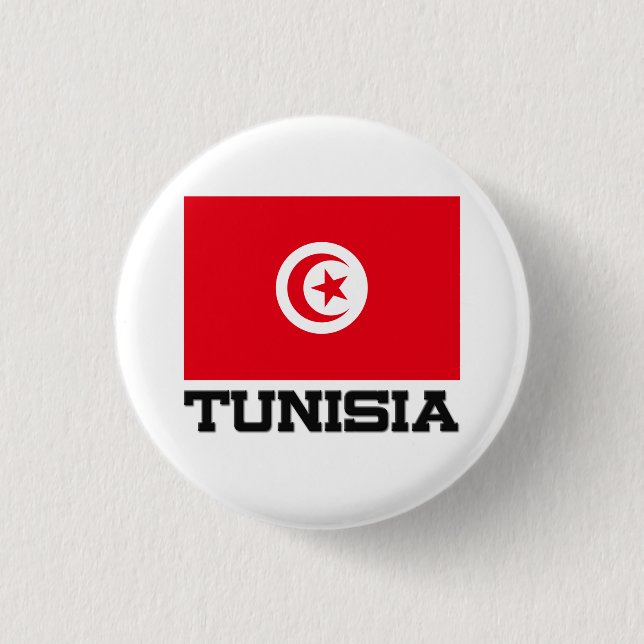 Tunesien-Flagge Button (Vorderseite)