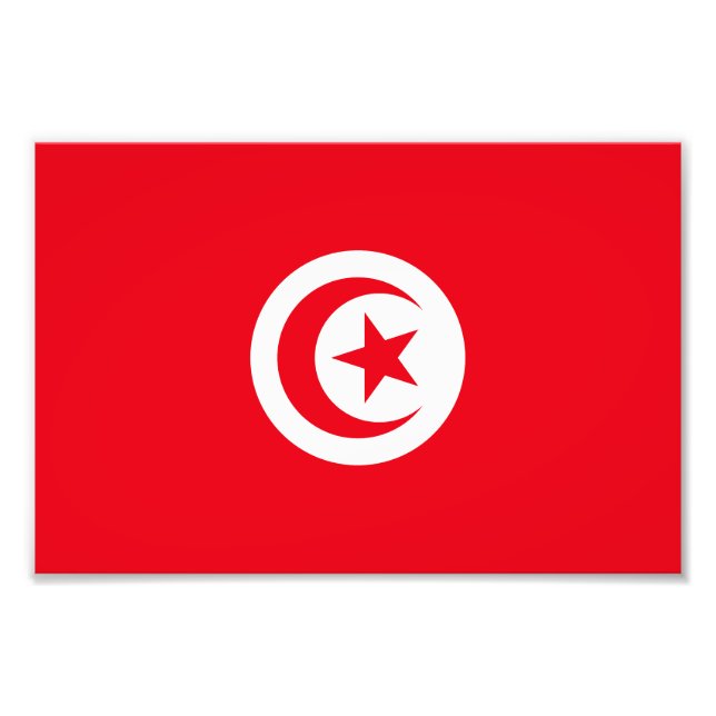 Tunesien-Flagge Fotodruck (Vorne)
