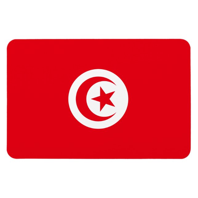 Tunesien-Flagge Magnet (Horizontal)