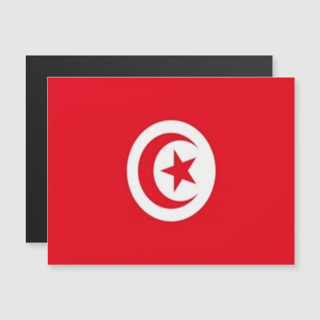 Tunesien - Flagge - Magnetkarte (Vorne/Hinten)