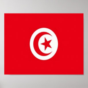 Tunesien - Flagge - Poster
