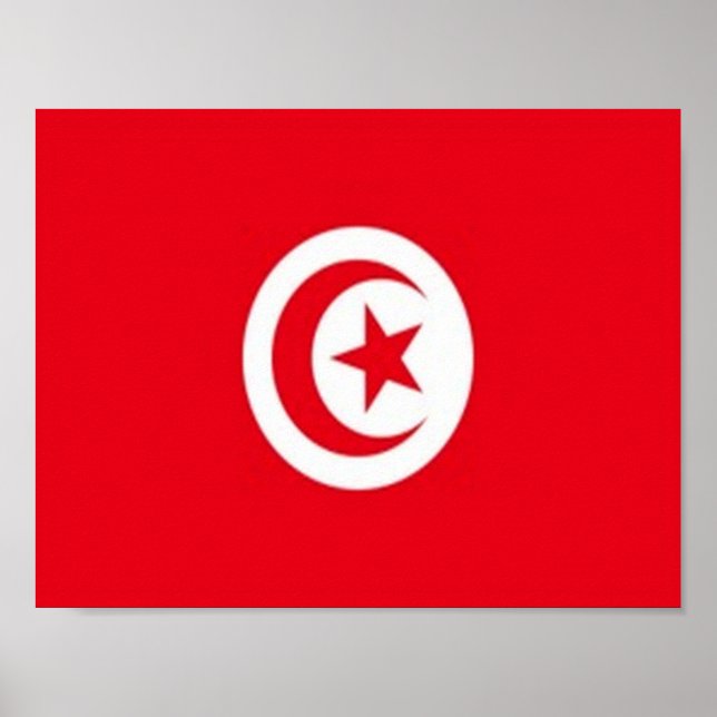 Tunesien - Flagge - Poster (Vorne)