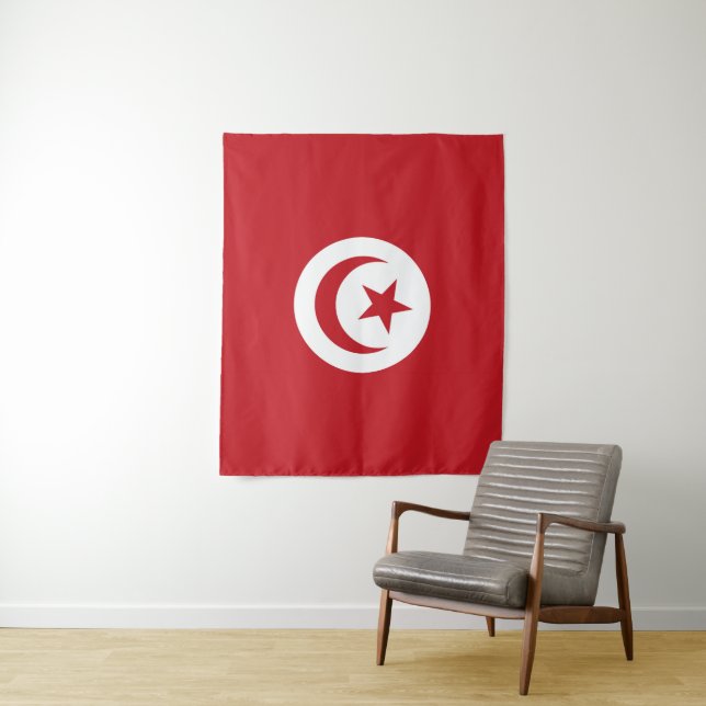 Tunesien-Flagge Wandteppich (Beispiel)