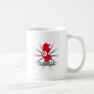 Tunesien-Flaggen-Karte 2,0 Kaffeetasse