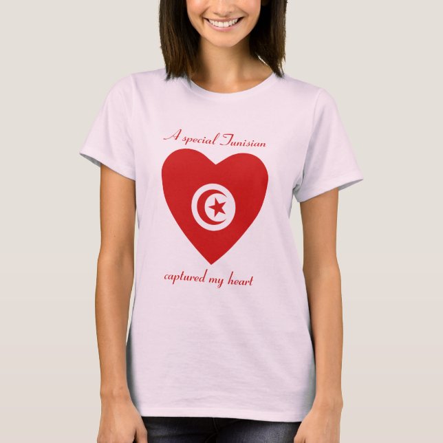 Tunesien-Flaggen-Schatz-T - Shirt (Vorderseite)