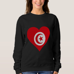 Tunesien Flaggen Vintag Herz tunesischer Prix tune Sweatshirt