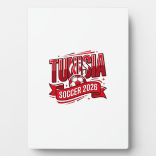Tunesien Fußball 2026 Fußball Fett Land Typografie Fotoplatte