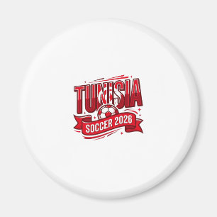 Tunesien Fußball 2026 Fußball Fett Land Typografie Magnet