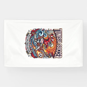 Tunesien Fußball Skelett Stürmer Nationen Premium Banner