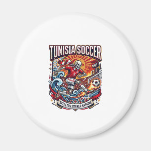Tunesien Fußball Skelett Stürmer Nationen Premium Magnet
