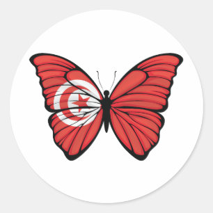 Tunesien Hypolimnas Butterfly Runder Aufkleber