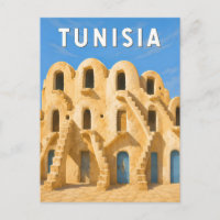 Tunesien Illustration Reise Kunst Vintage