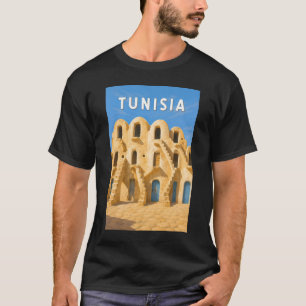 Tunesien Illustration Reise Kunst Vintage T-Shirt