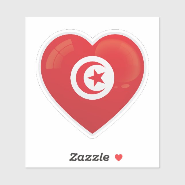 Tunesien Liebe Icon Sticker (Blatt)