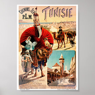 Tunesien PLM Tunesien Vintage Reiseposter Restauri Poster
