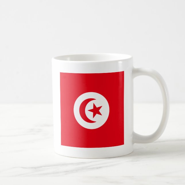 Tunesien-Qualitäts-Flagge Tasse (Rechts)