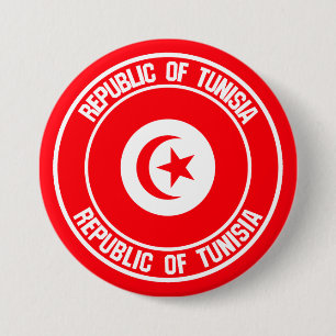 Tunesien-Rundemblem Button