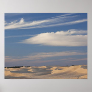 Tunesien, Sahara-Wüste, Douz, Große Düne, Dämmerun Poster