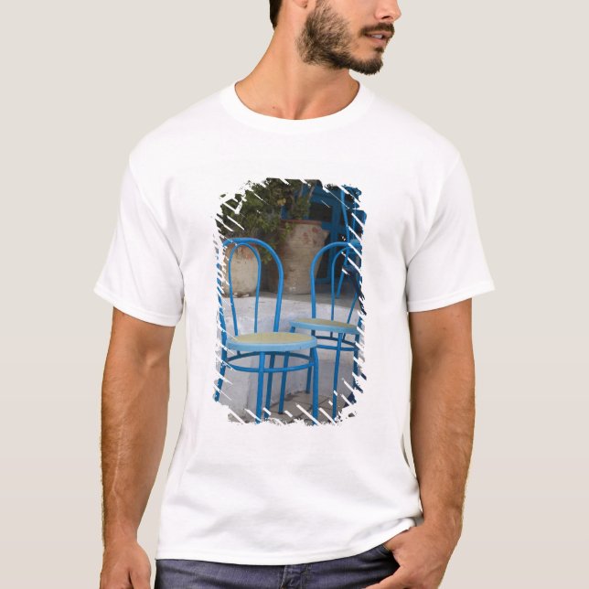 Tunesien, Sidi Bou Said, Café-Stühle T-Shirt (Vorderseite)