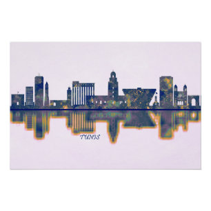 Tunesien Skyline Poster