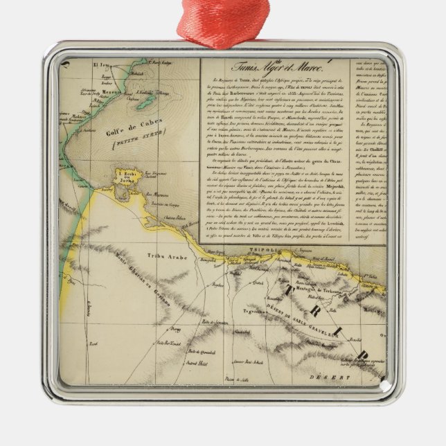 Tunesien und Libyen Silbernes Ornament (Vorne)