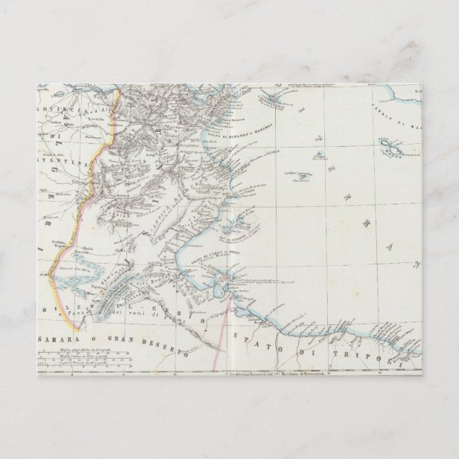 Tunesien und Lybien Postkarte (Vorderseite)