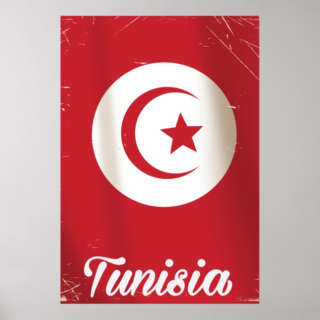 Tunesien Vintage Reiseplakat Poster (Vorne)