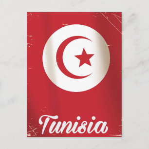 Tunesien Vintage-Reiseplakat Postkarte