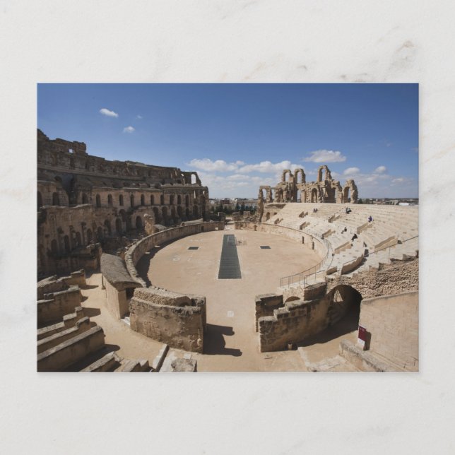 Tunesien, Zentralküste Tunesiens, El Jem, Roman 6 Postkarte (Vorderseite)