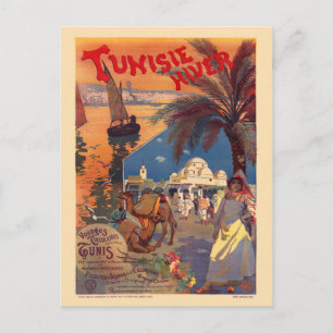 Tunesier Hiver Tunesien Vintage Poster 1899 Postkarte