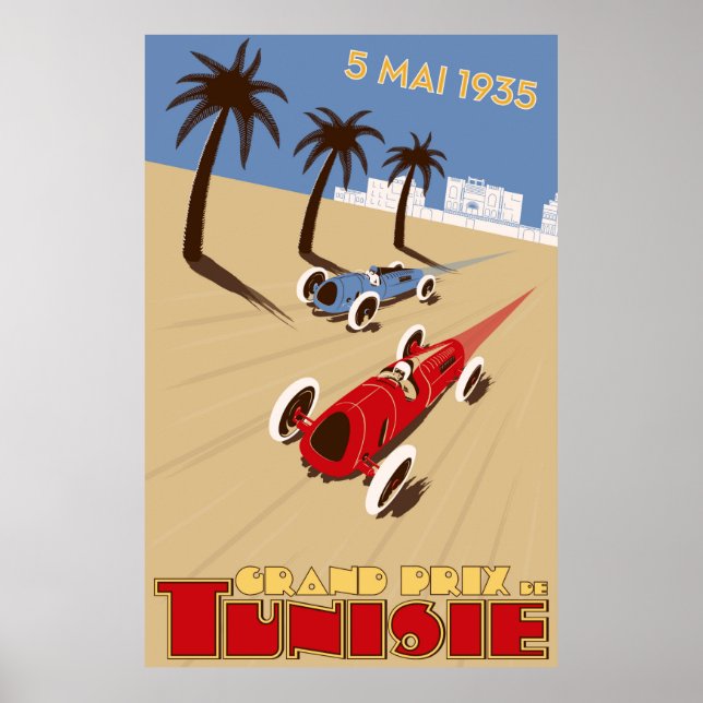 Tunesier-Poster des Grand Prix 1935 Poster (Vorne)