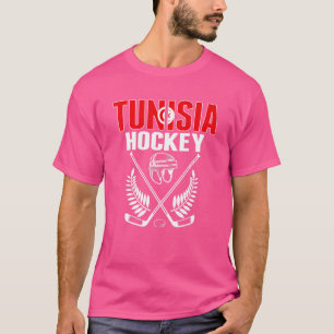 Tunesische Eishockeyfans sind stolz auf das tunesi T-Shirt