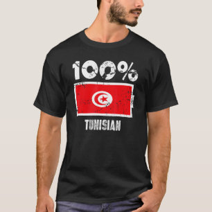 Tunesische Flag-Unterstützung 100 tunesischer Batt T-Shirt