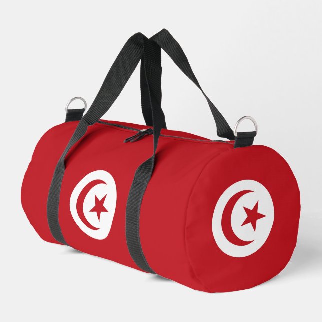 Tunesische Flagge Duffle Bag (Linke Seite)