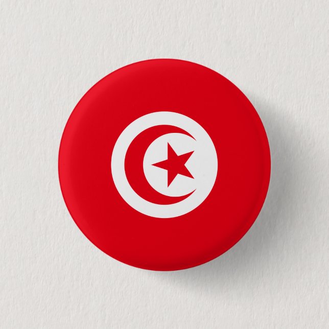 Tunesische Flagge, Flagge Tunesiens Button (Vorderseite)