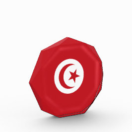 Tunesische Flagge Fotoblock