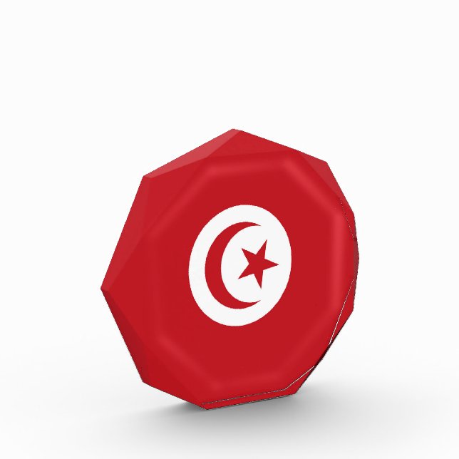 Tunesische Flagge Fotoblock (Links)