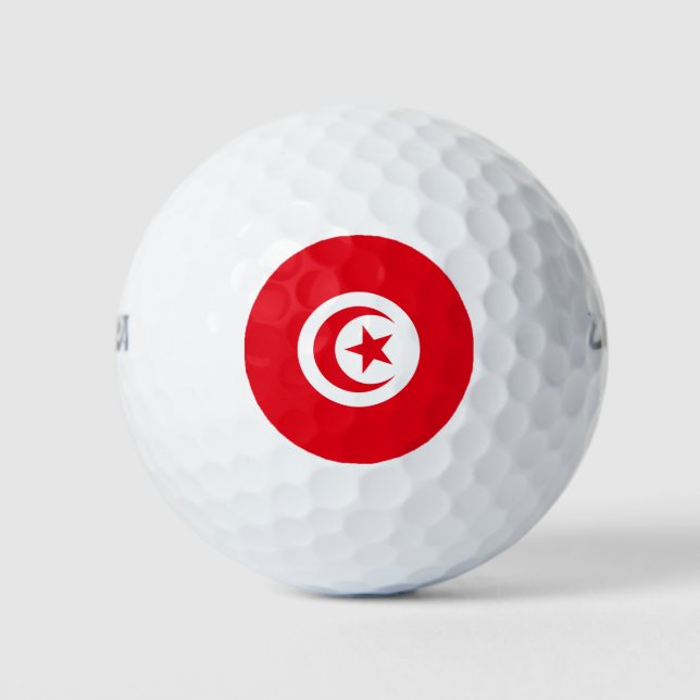 Tunesische Flagge Golfball (Vorderseite)