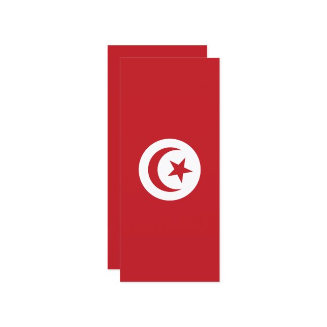 Tunesische Flagge Menükarte (Vorderseite/Rückseite Beispiel)