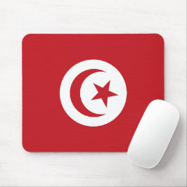 Tunesische Flagge Mousepad