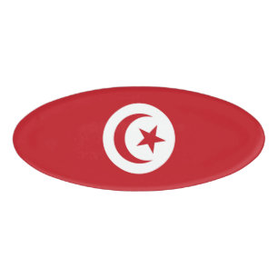 Tunesische Flagge Namenschild
