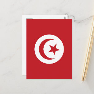 Tunesische Flagge Postkarte