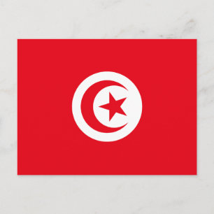 Tunesische Flagge Postkarte