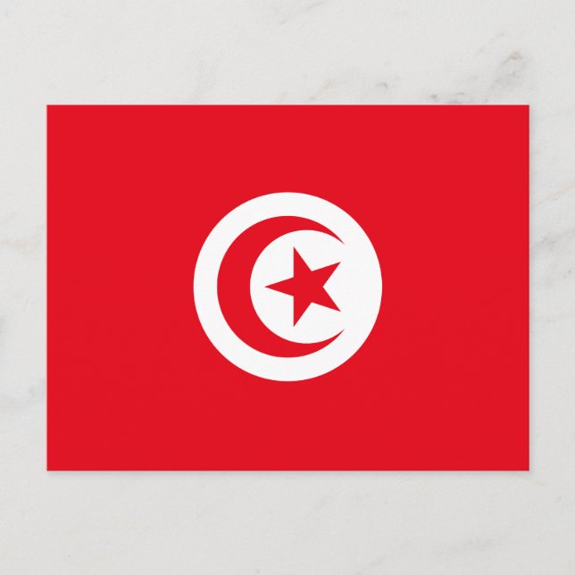 Tunesische Flagge Postkarte (Vorderseite)