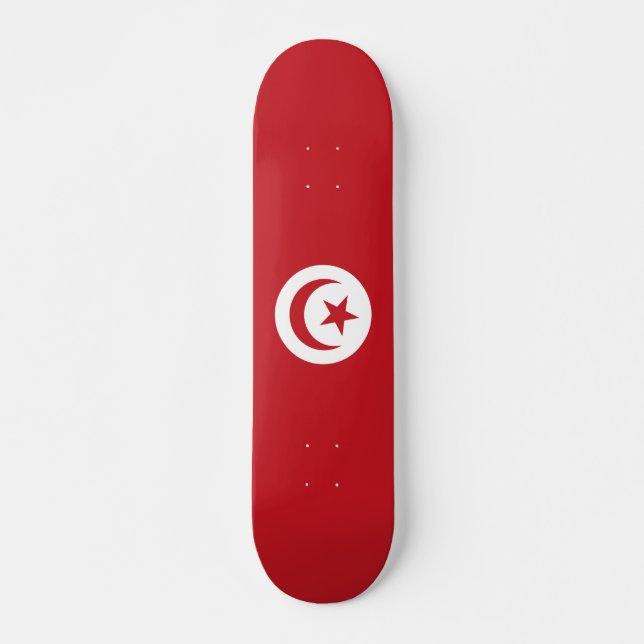 Tunesische Flagge Skateboard (Vorne)
