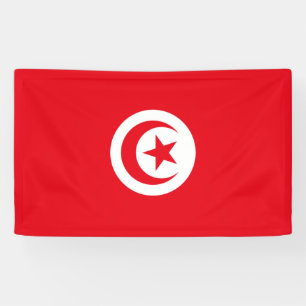 Tunesische Flagge (Tunesien) (Islamischer Halbmond Banner