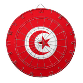 Tunesische Flagge (Tunesien) (Islamischer Halbmond Dartscheibe