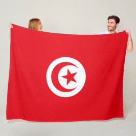 Tunesische Flagge (Tunesien) (Islamischer Halbmond Fleecedecke