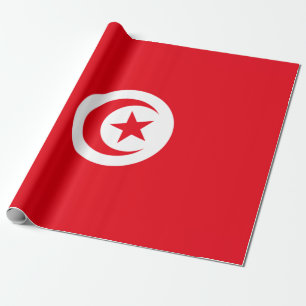 Tunesische Flagge (Tunesien) (Islamischer Halbmond Geschenkpapier